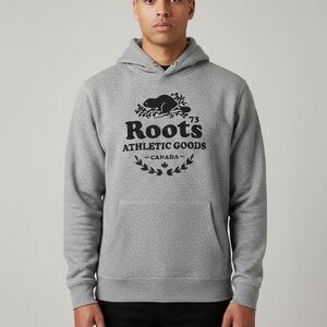 Roots Men's Athletic Gray Hoodie